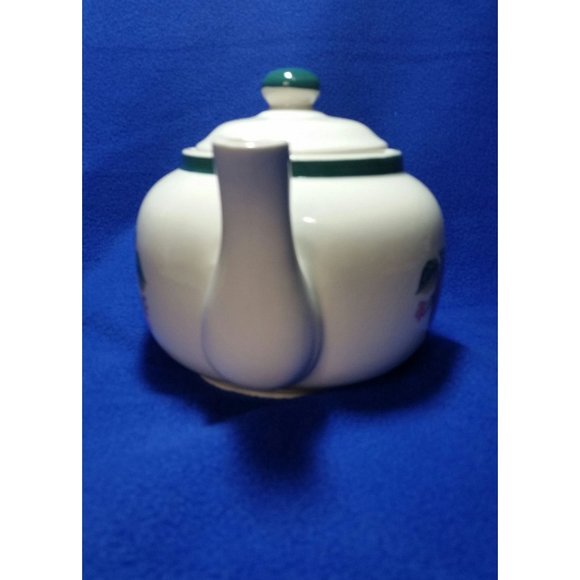 China Pearl Casuals Apples Teapot Rustic Country Kitchen Decor Pre-owned AS IS - Picture 5 of 10